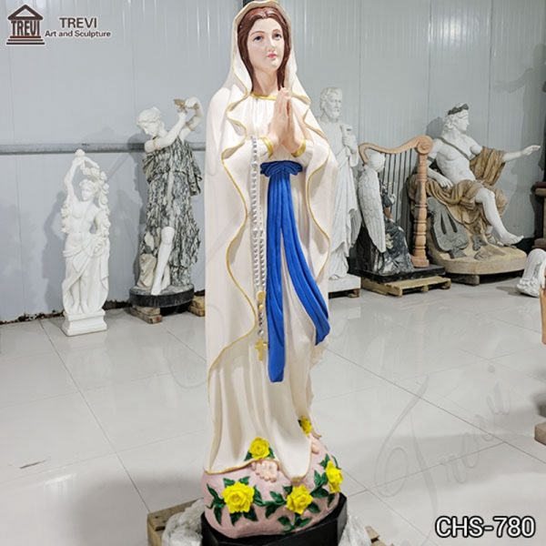 Beautiful Painted Our Lady of Lourdes Garden Statue Outdoor Decor CHS-780