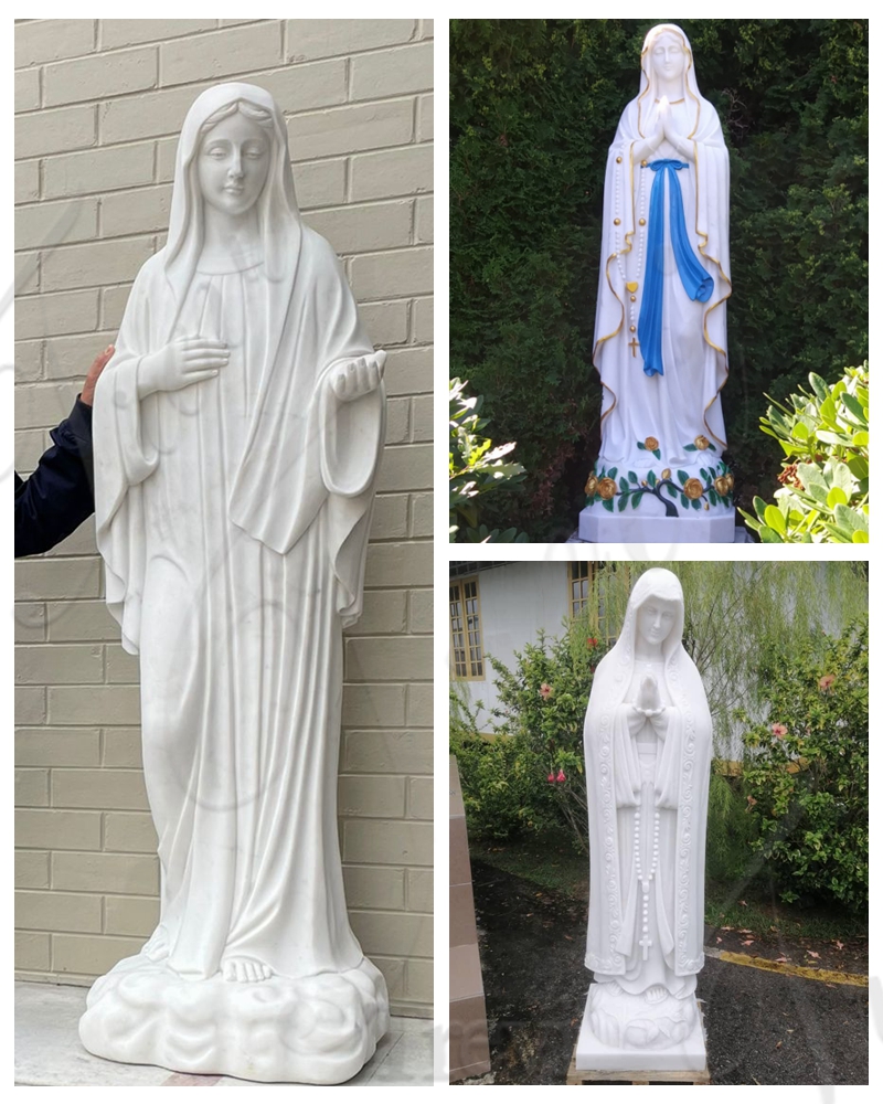 Natural Marble Life-Size Blessed Virgin Mary Statue Wholesale CHS-280