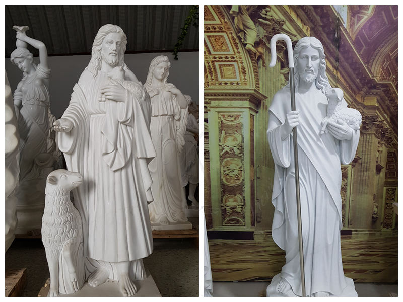 jesus and lamb statue--Trevi Sculpture
