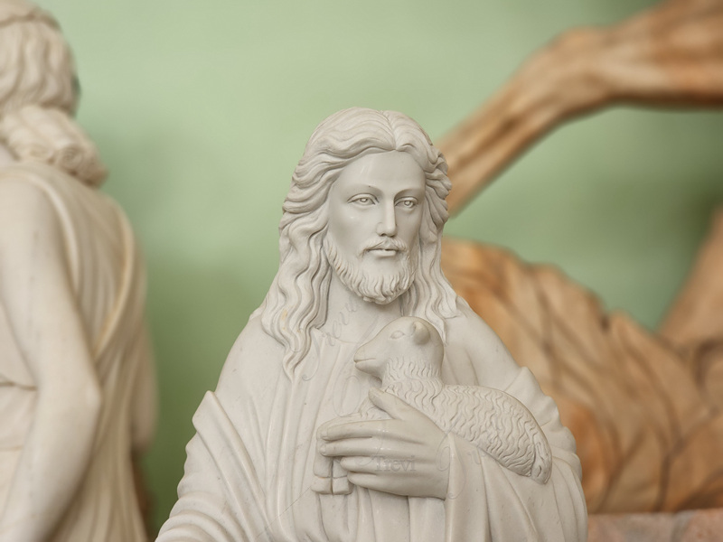 jesus and lamb statue-Trevi Sculpture
