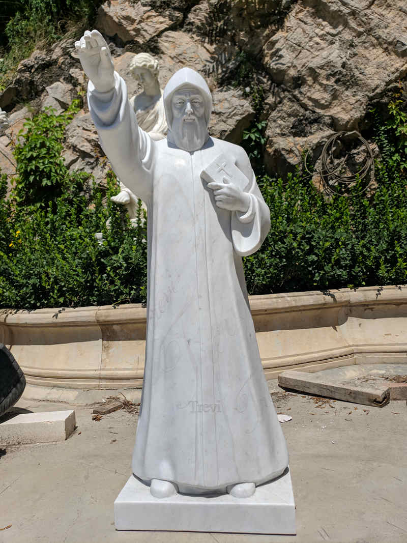 marble saint charbel statue-Trevi Sculpture1