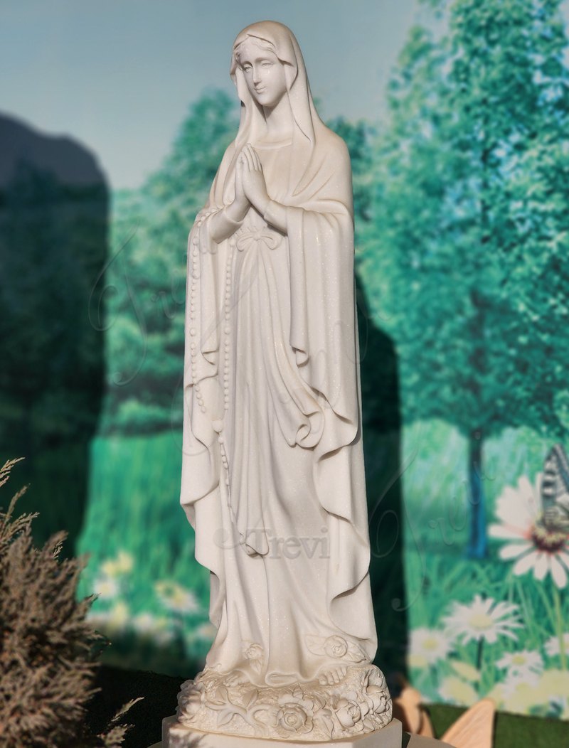 marble virgin mary statue