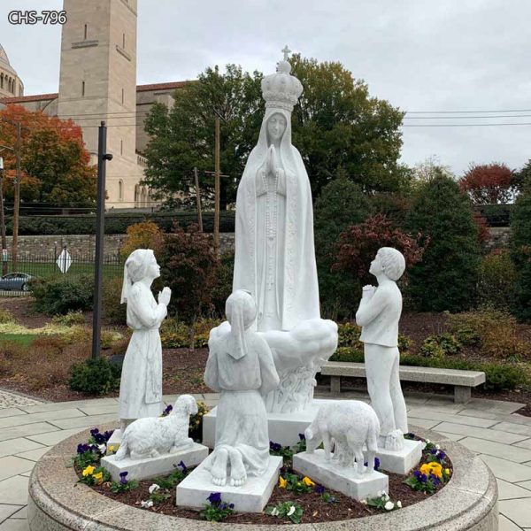 Outdoor Marble Pilgrim Statue of Fatima for Sale CHS-796