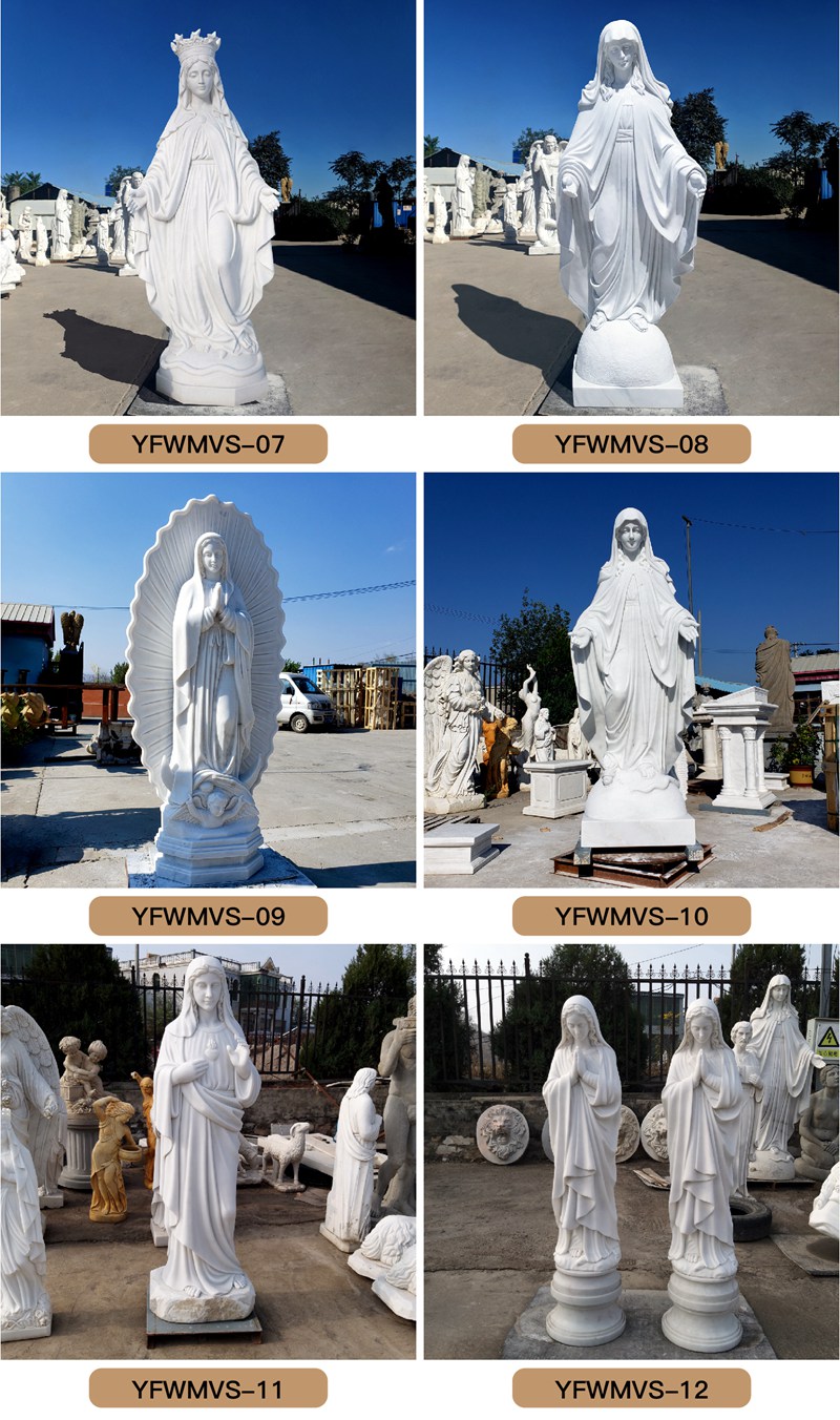 marble Virgin Mary statue (3)