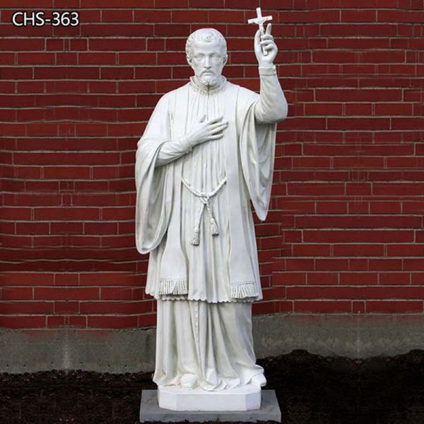 Catholic Life Size Marble Francis Xavier Statue Supplier