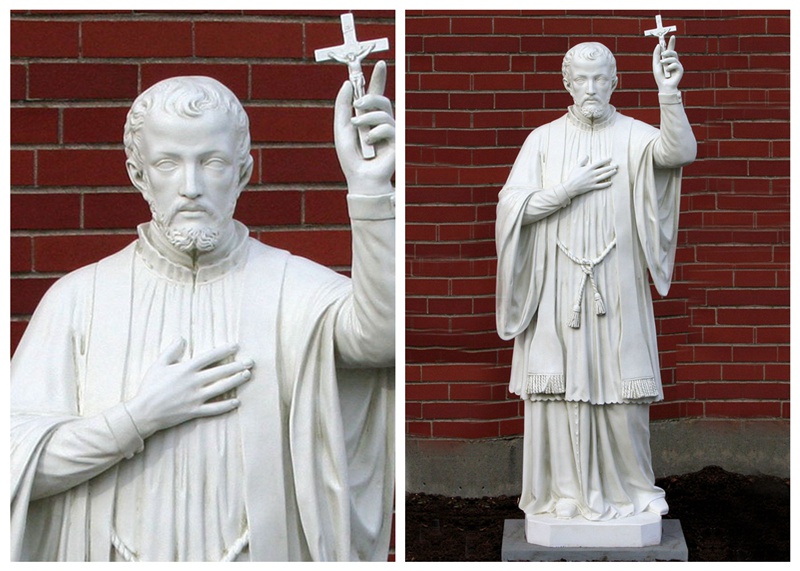 marble francis xavier statue details