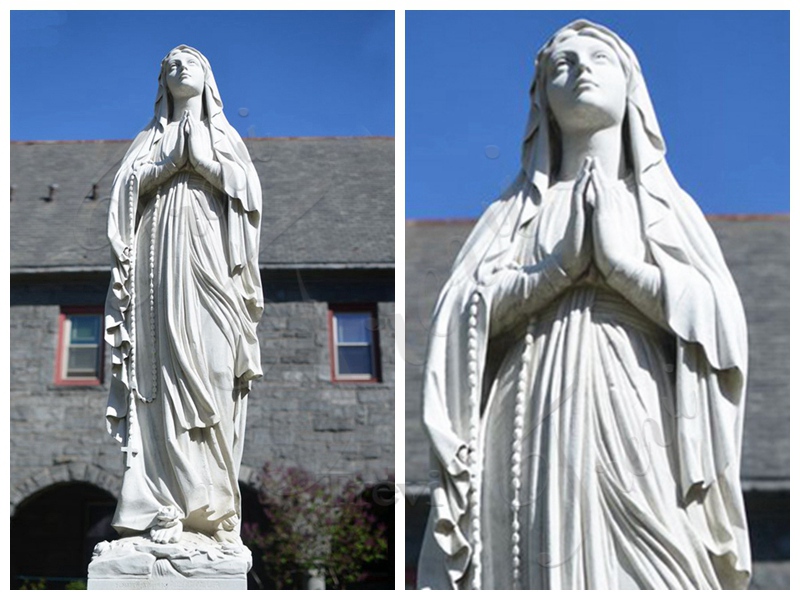 Mother Mary Marble Statue Details