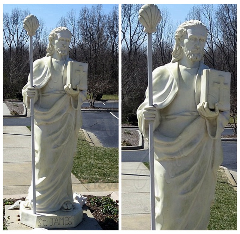 marble saint james statue details