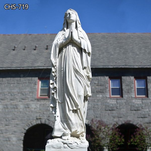 White Blessed Mother Mary Marble Statue Supplier