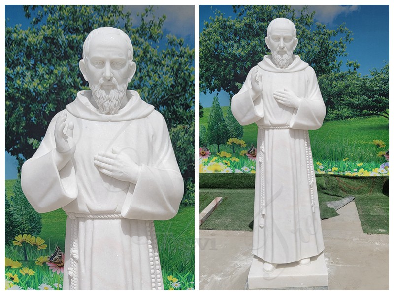 Marble Padre Pio Statue Details