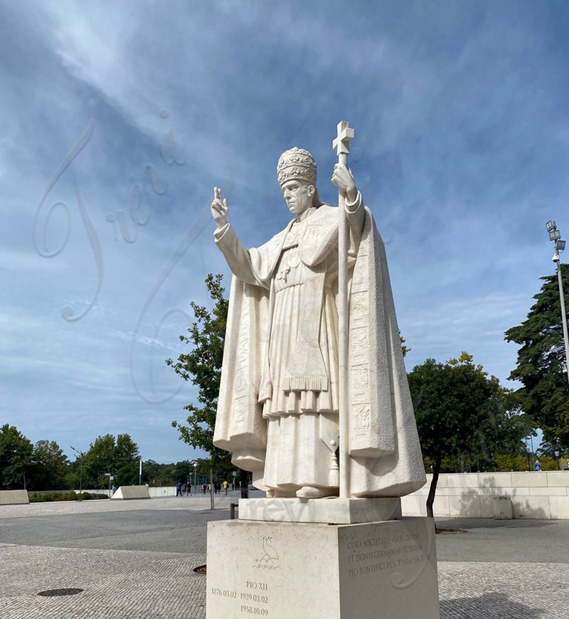 Marble Pope Pius Xii Statue Application