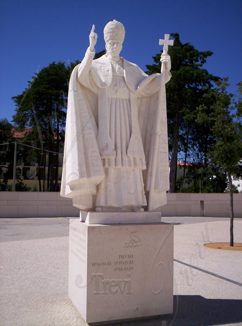 Marble Pope Pius Xii Statue