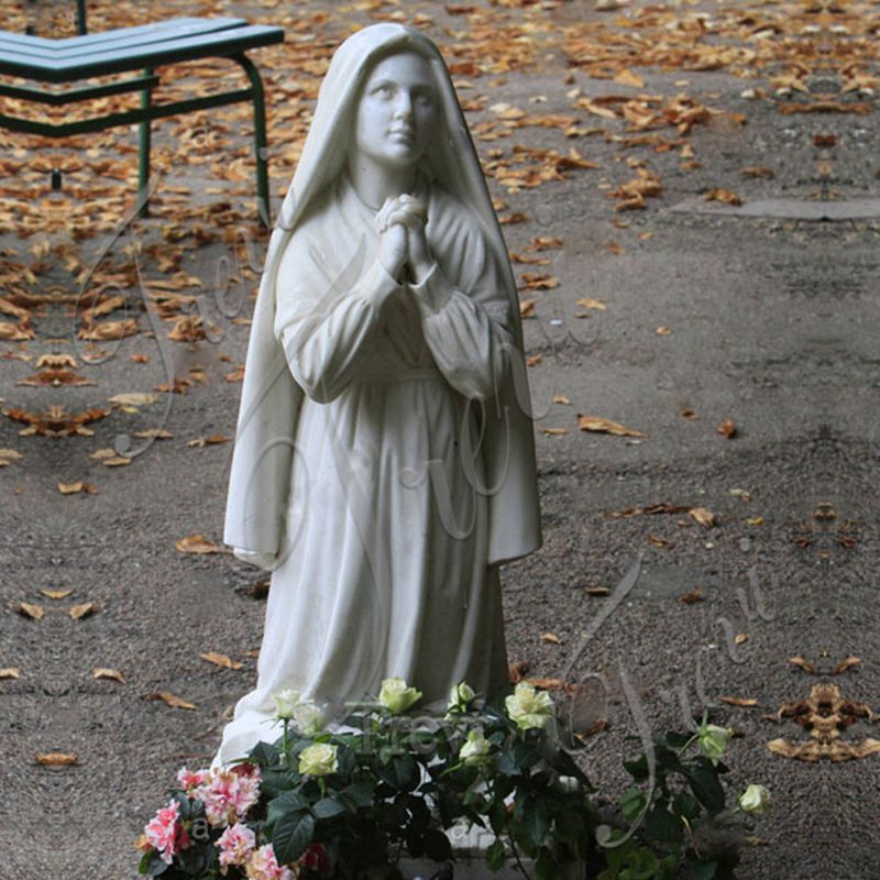 Marble St Bernadette Garden Statue