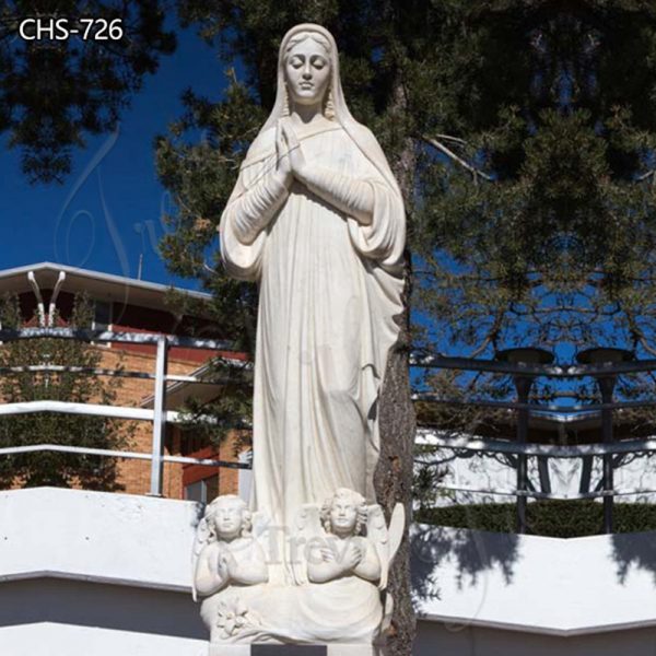 White Life Size Blessed Virgin Garden Statue for Church