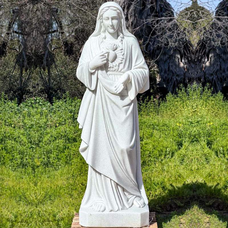 mother mary marble statue